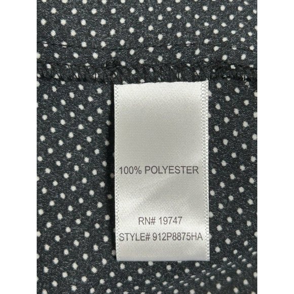 Counterparts Long Sleeve Ruffle Accent Pullover Blouse in Black/White - Sz XL - Picture 4 of 5